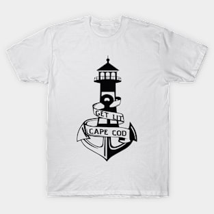 Get Lit Lighthouse Pun Cape Cod Funny T-Shirt